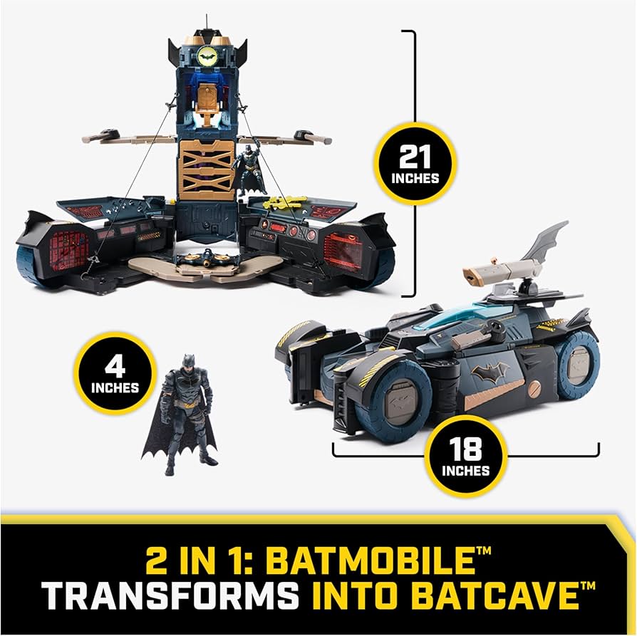 Amazon.com: DC Comics Batman, Ultimate Transforming Batmobile