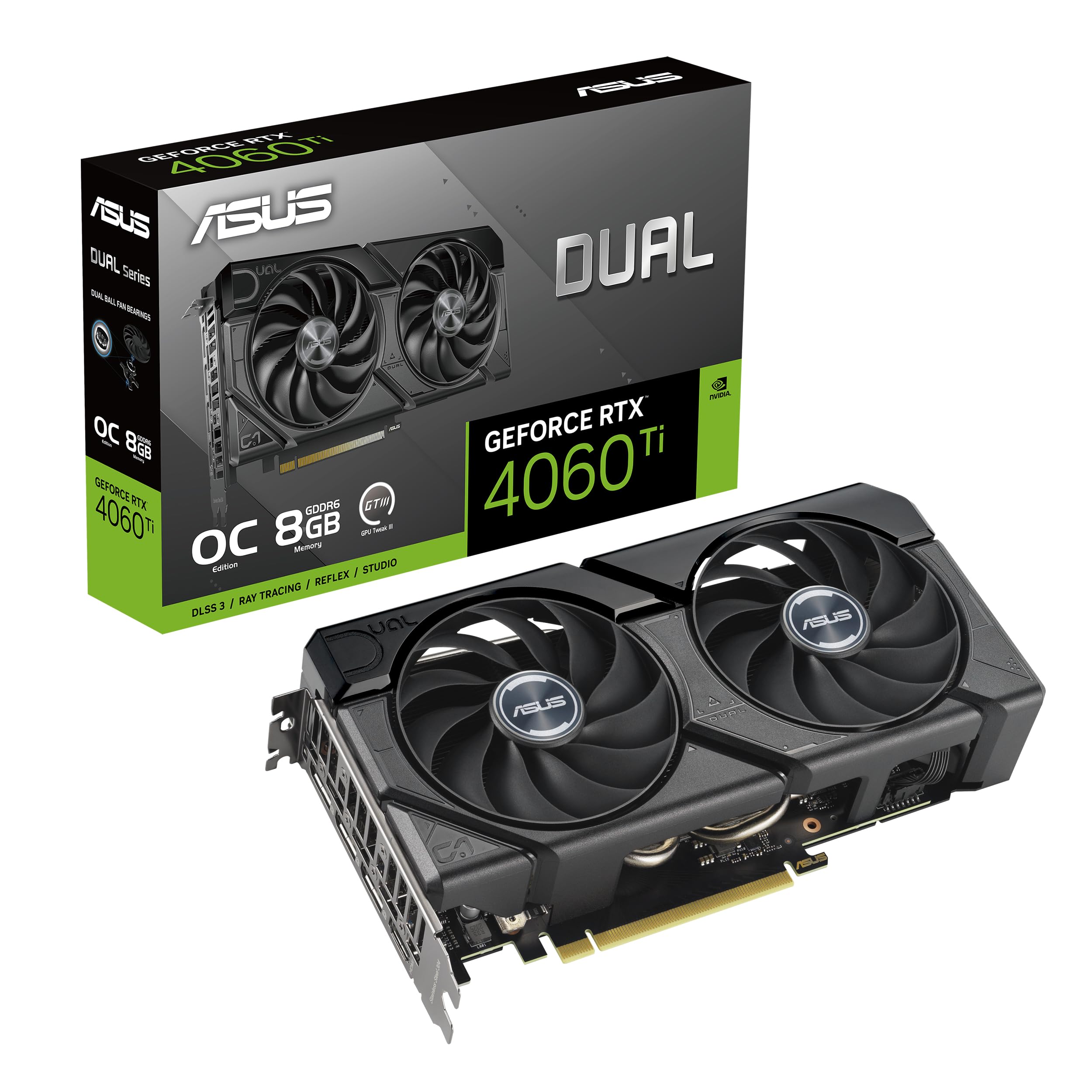 ASUS Dual -RTX4060TI-O8G-EVO NVIDIA GeForce RTX 4060 Ti 8 GB GDDR6