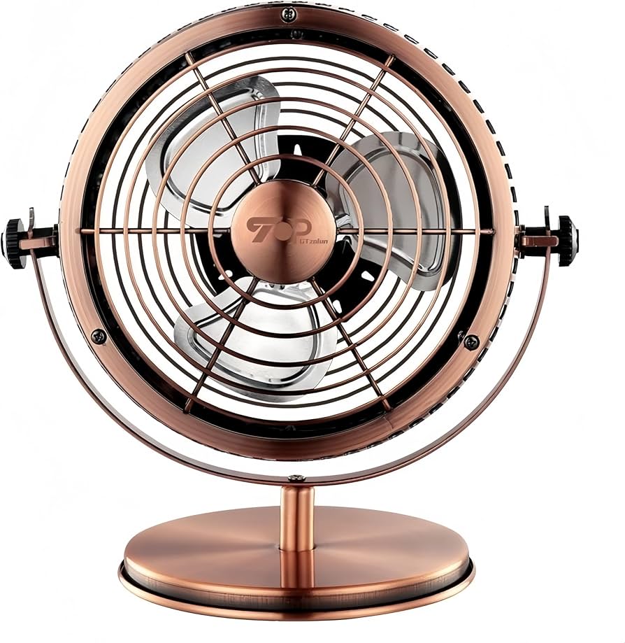 Amazon.co.jp: TopGTzolun レトロ扇風機 ファン 卓上扇風機 USBプラグ