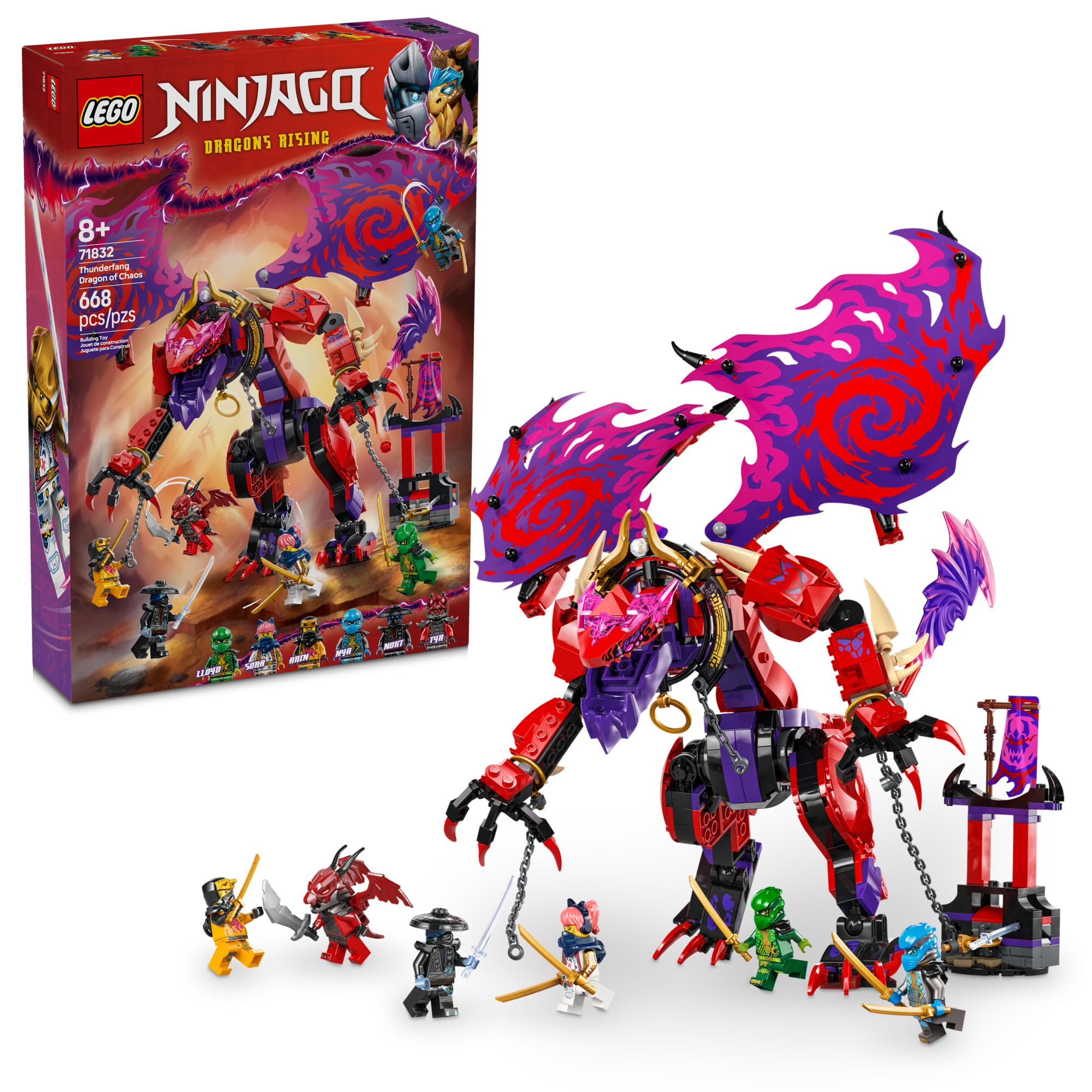 LEGO NINJAGO Thunderfang Dragon of Chaos Building Toy for Kids
