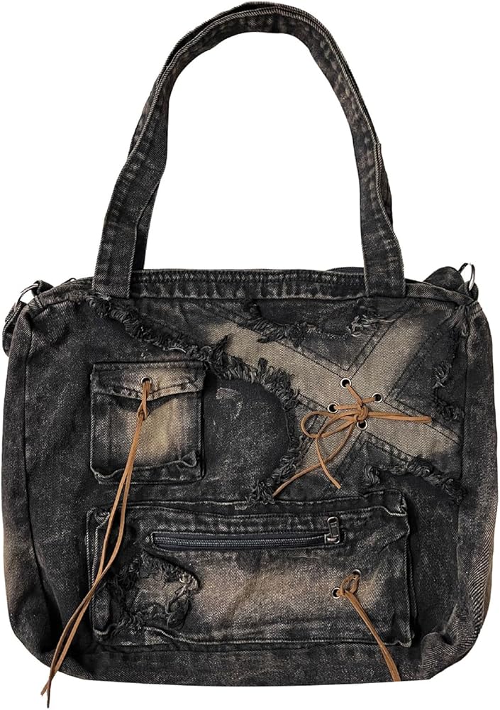 Amazon | Y2K レトロ デニム ワンショルダー クロスボディ バッグ