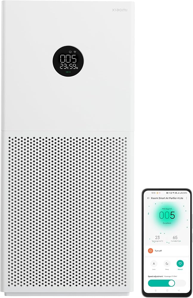 Xiaomi 4 Lite Smart Air Purifier for Home, AQI Display, HEPA