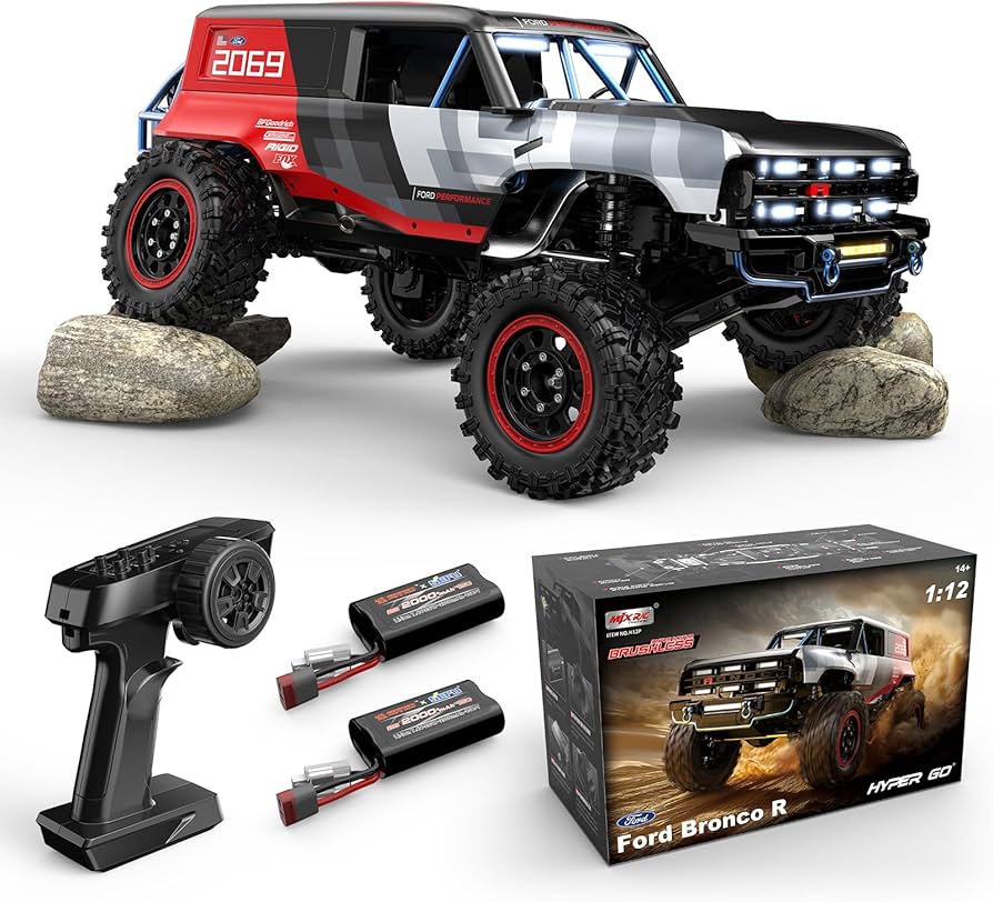 Amazon.com: MJX H12P 1/12 Ford Bronco R Brushless RC Crawlers for