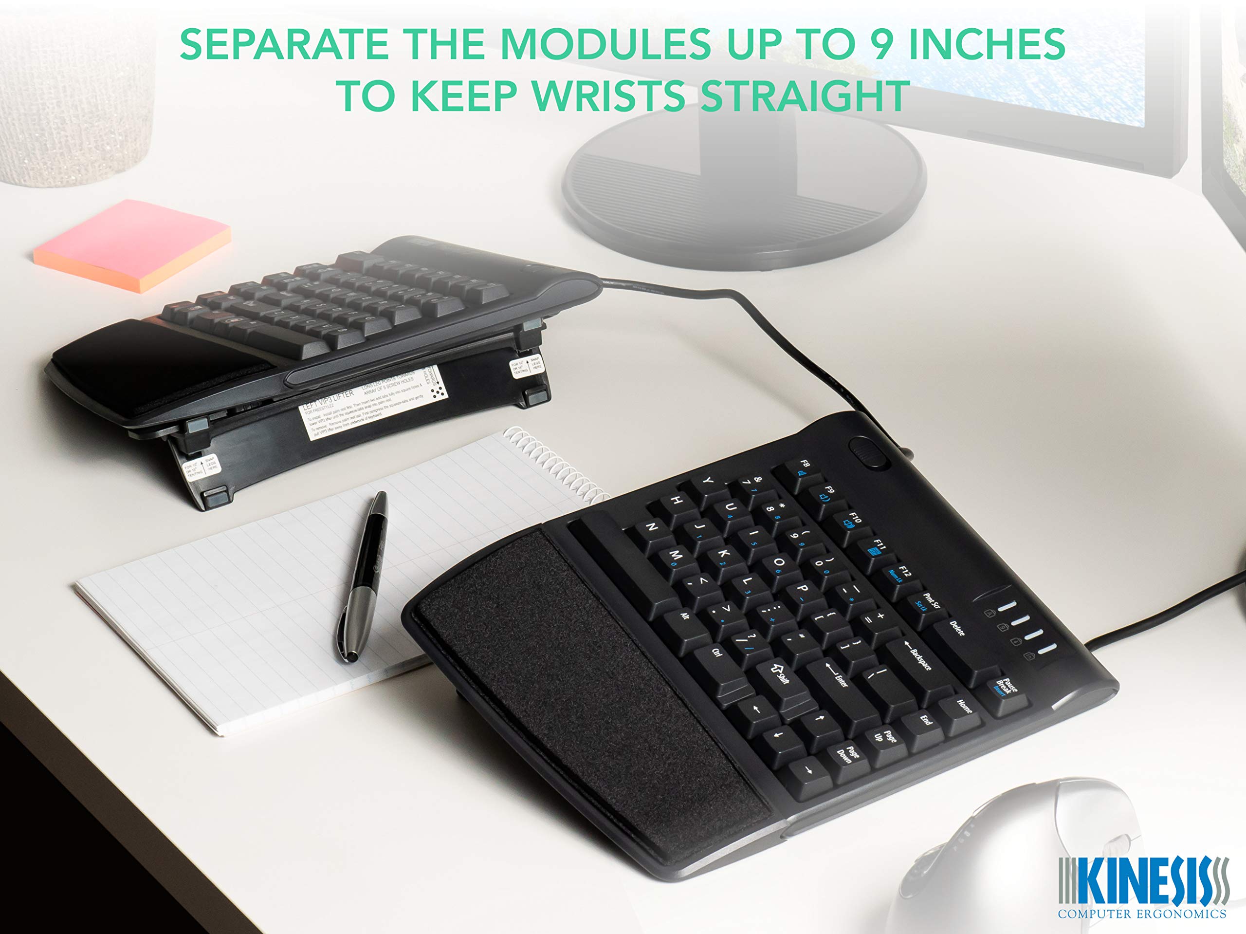 Amazon | Kinesis Freestyle2 Ergonomic Keyboard w/ VIP3 Lifters for