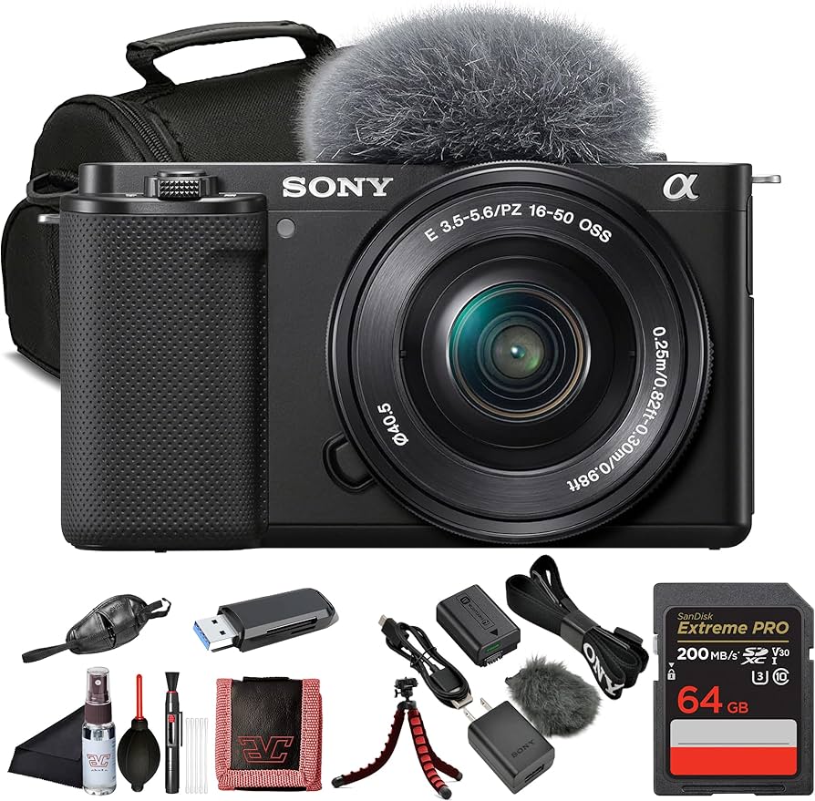 Amazon.com : Sony ZV-E10 Mirrorless Camera Black with 16-50mm