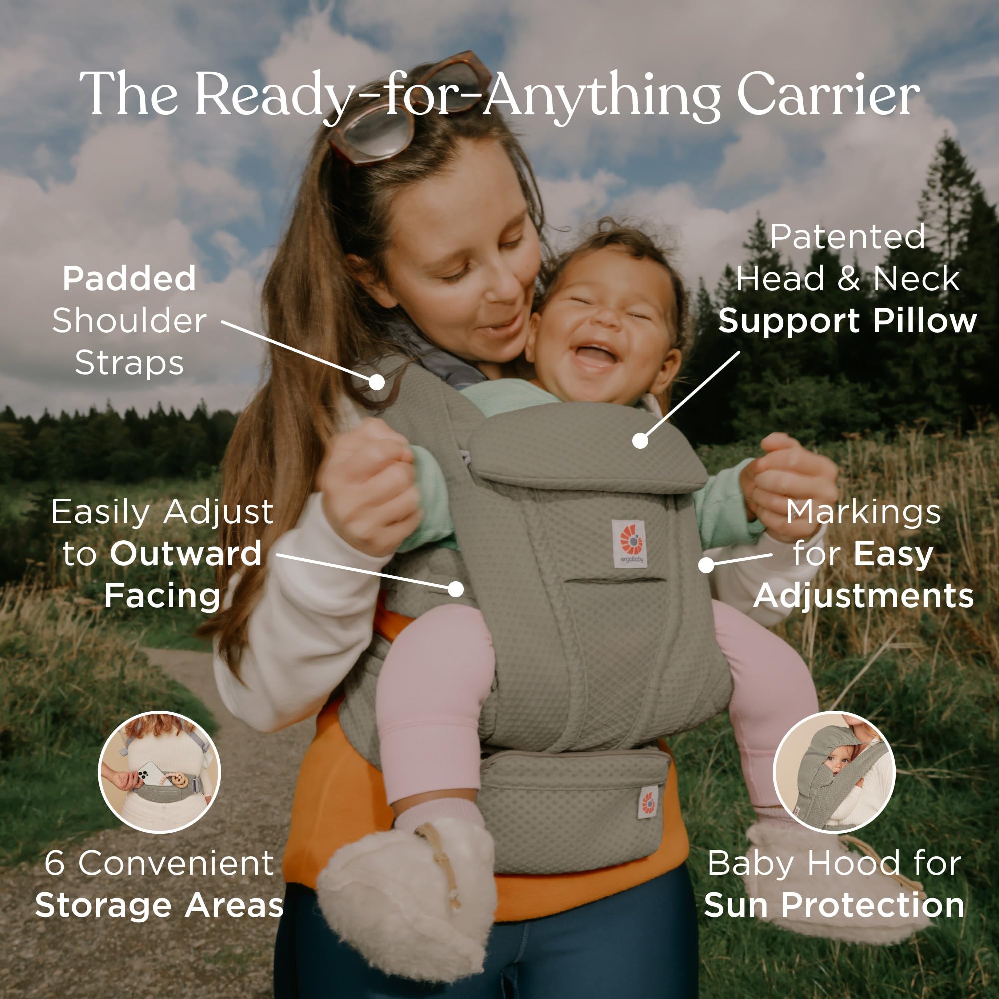 Amazon.com: Ergobaby Omni Deluxe Baby Carrier Newborn to Toddler