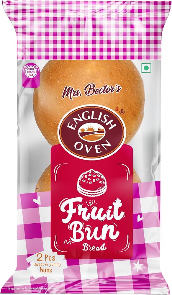 English Oven Fruit Bun Bread, 150 g |2 Pieces : Amazon.in: Home