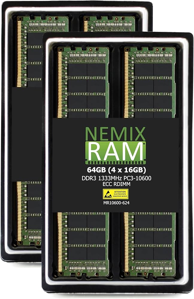 Amazon.co.jp: NEMIX RAM 64GB (4X16GB) DDR3 1333MHZ PC3-10600 2Rx4