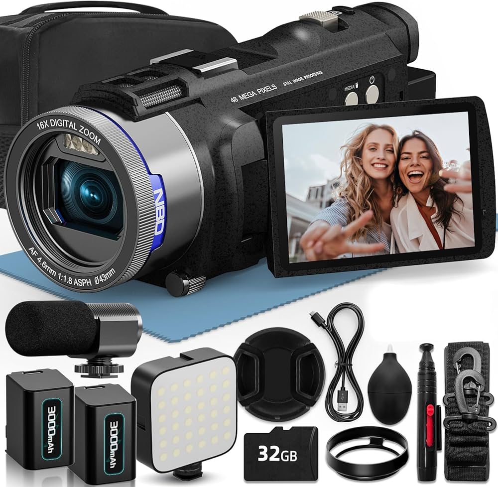 Amazon | NBD 4K 4800万画素 ビデオカメラ WiFi機能【超軽量】16倍