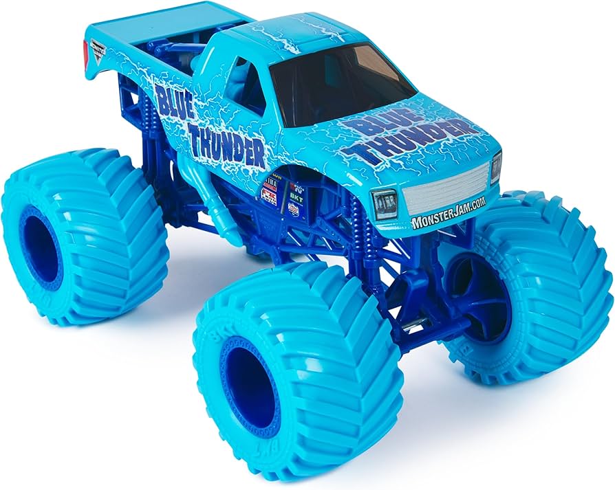 Amazon.com: Monster Jam, Blue Thunder Monster Truck - Aqua - 1:24