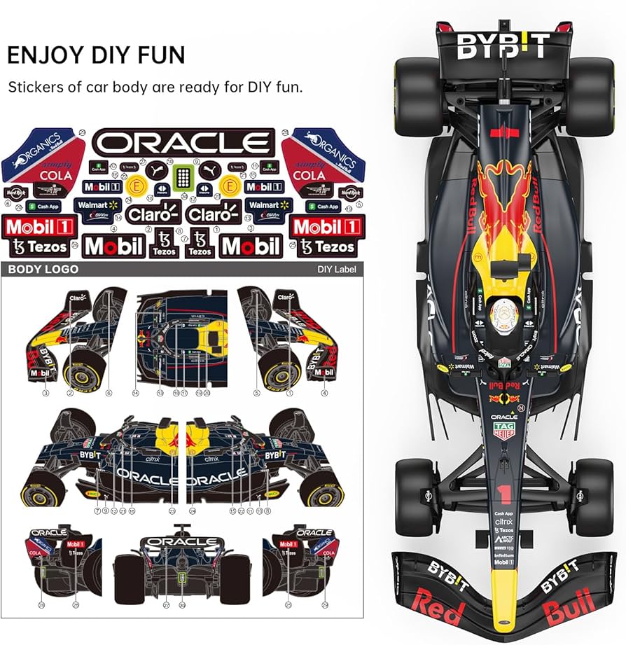 Amazon.com: RASTAR 1/12 F1 Red Bull Car, Oracle Red Bull Racing F1