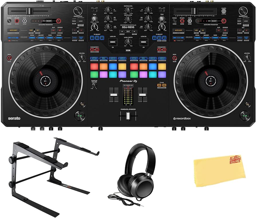 Amazon.com: Pioneer DDJ-REV5 4-Deck DJ Controller - Black Bundle