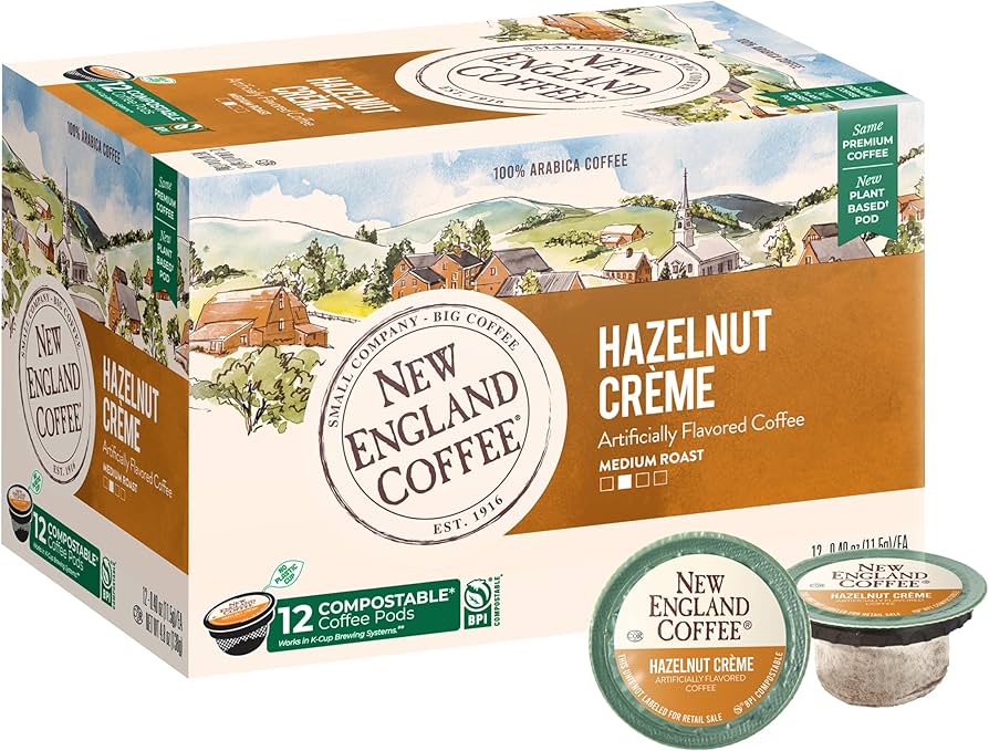 Amazon.com: New England Coffee Hazelnut Crème Medium Roast Single