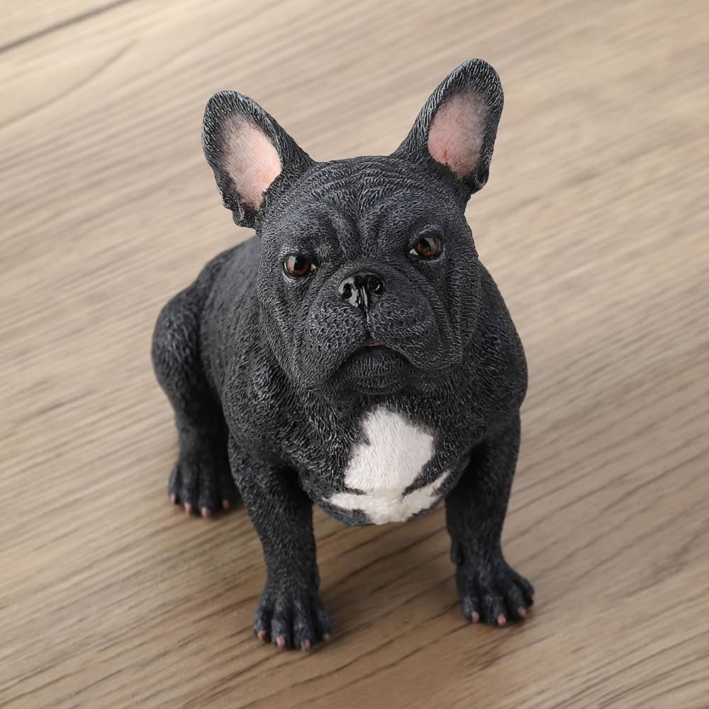 Veronese Design 4 1/4 Inch Black French Bulldog Sitting On