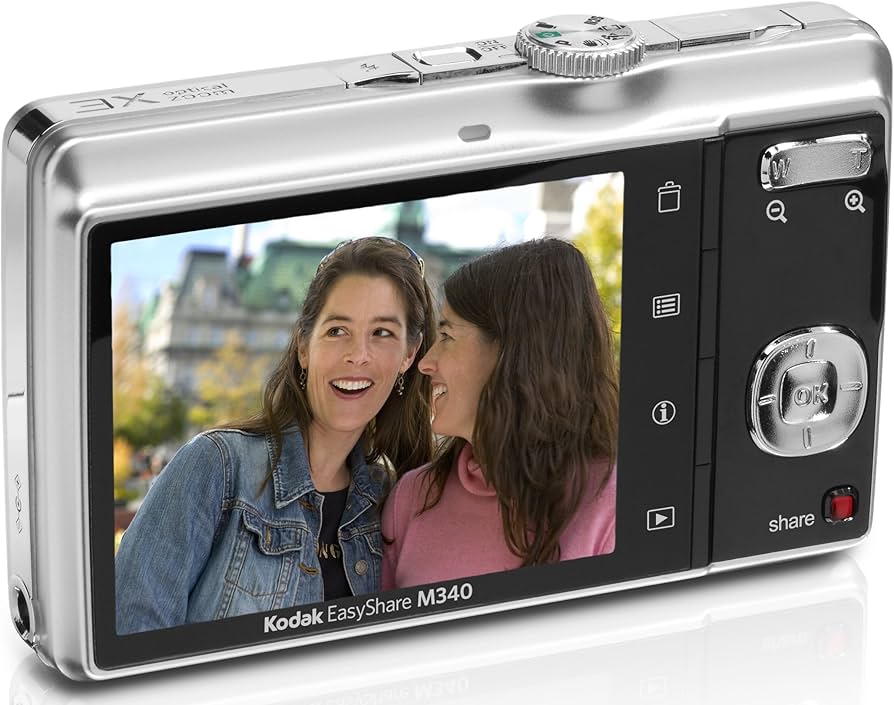 Amazon.com : Kodak Easyshare M340 Digital Camera (Silver) : Point