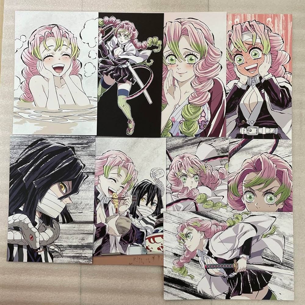 Amazon.co.jp: 全集中展 鬼滅 幕間画ポストカード 甘露寺蜜璃 伊黒小芭