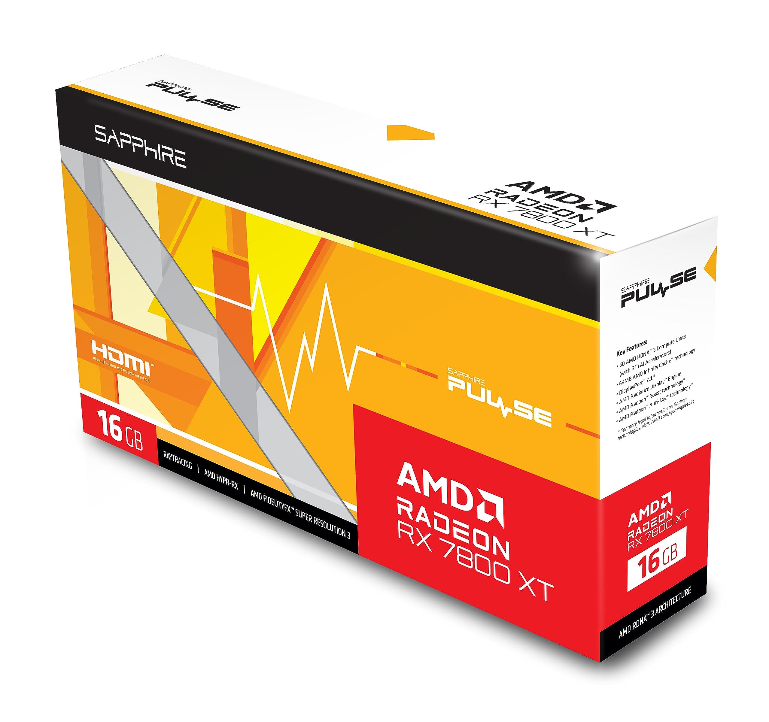 Amazon.com: Sapphire 11330-02-20G Pulse AMD Radeon RX 7800 XT