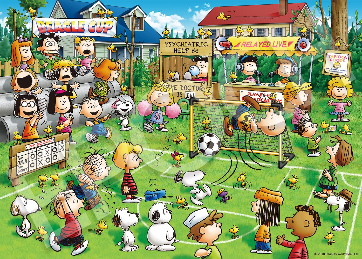 Amazon.com: Epoch Company Peanuts Snoopy Soccer 500 Piece Jigsaw