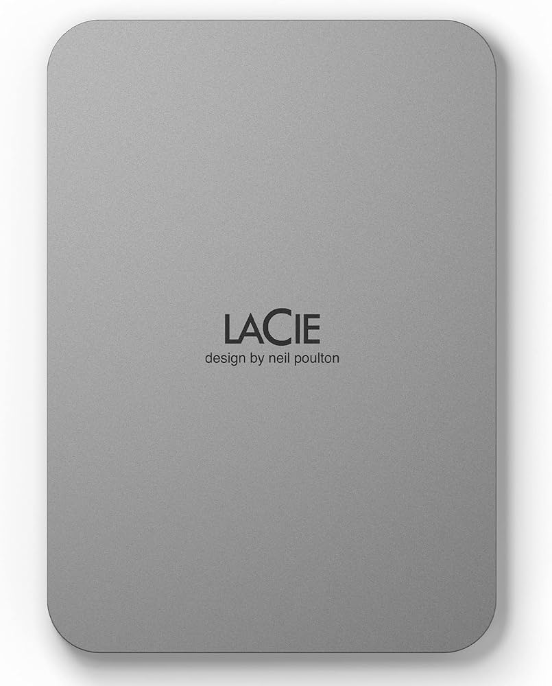 LaCie Mobile Drive 4TB External Hard Drive Portable HDD - Moon