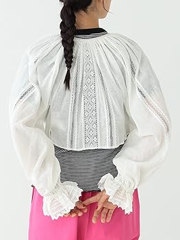 Amazon | [ビームスボーイ] シャツ コットン リネン ギャザー ボレロ