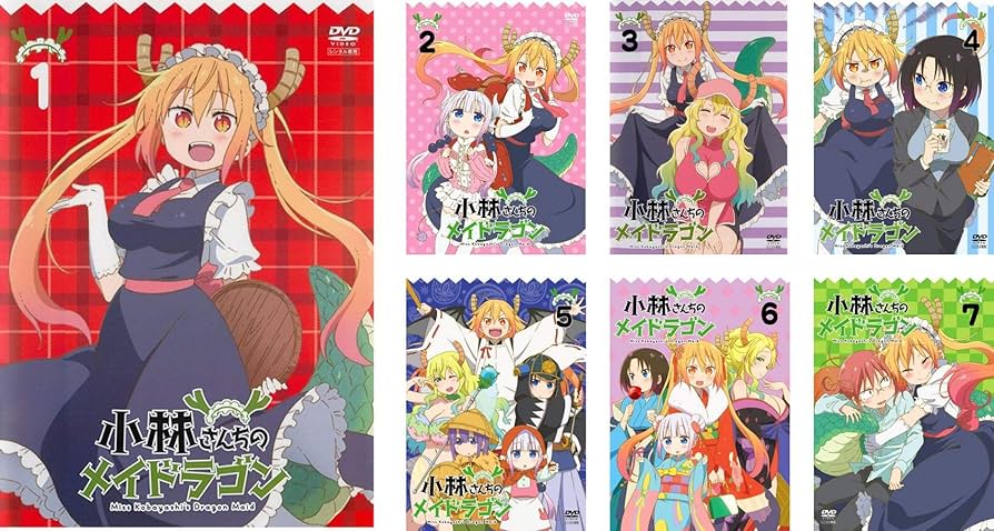 Amazon.co.jp: 小林さんちのメイドラゴン [レンタル落ち] 全7巻セット