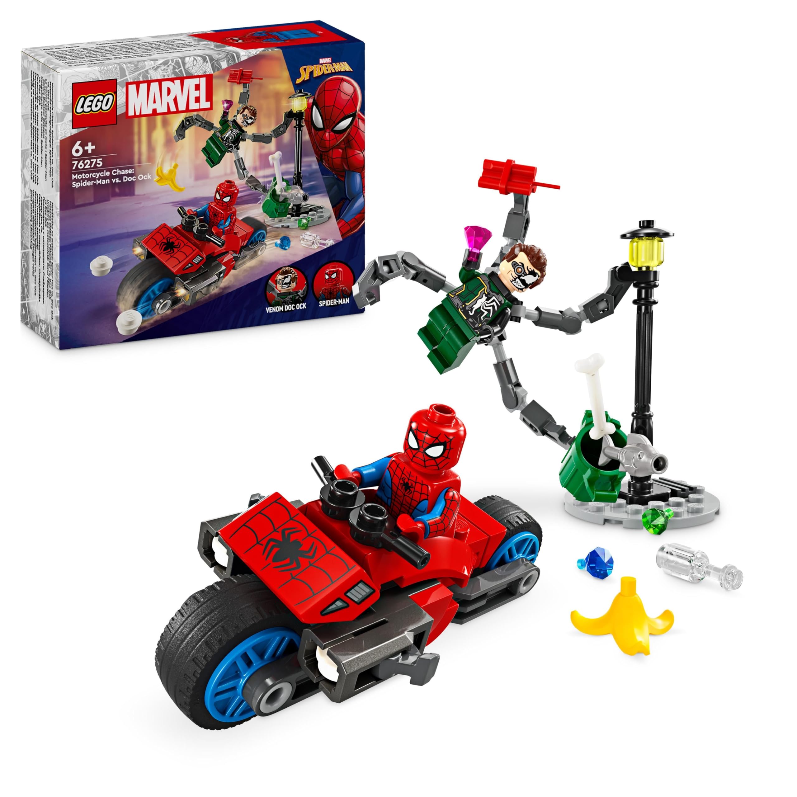Amazon.com: Lego Marvel Superheroes Motorcycle Chase: Spider-Man