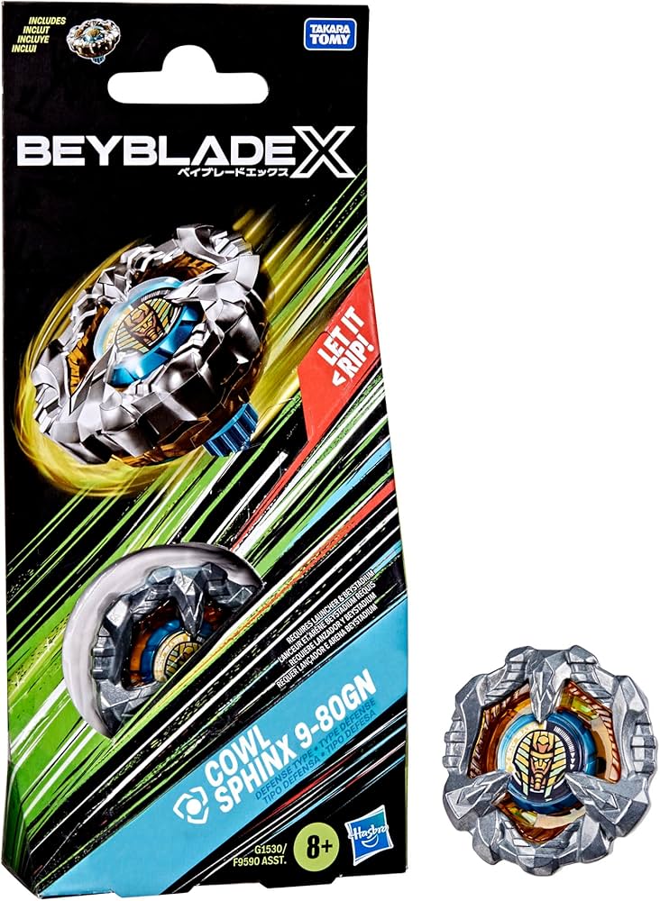 Amazon.com: Beyblade X Cowl Sphinx 9-80GN Booster Pack Set with