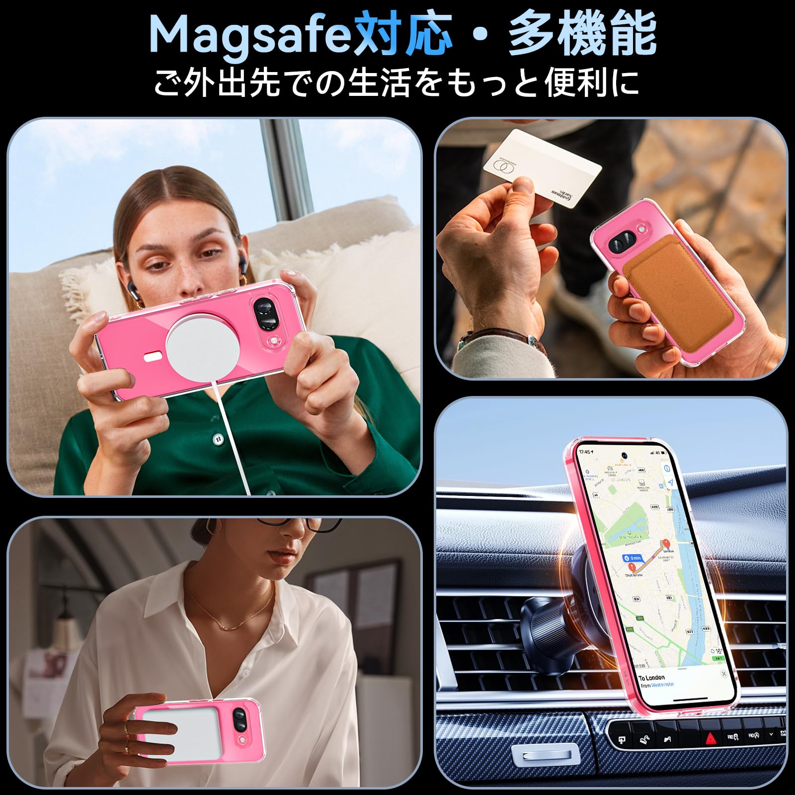 Amazon.co.jp: Google Pixel 9a ケース BESINPO【ガラスフィルム付き