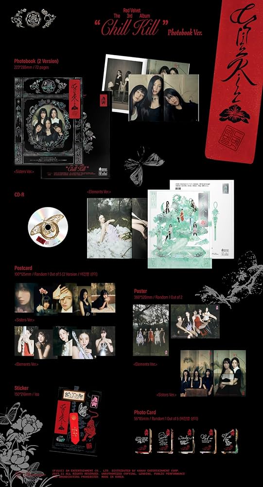 Red Velvet Chill Kill 3rd Album Contents+Photocard+Tracking Sealed