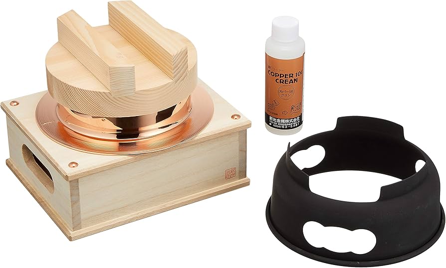 Amazon｜新光堂 純銅製 炊飯釜 釜めしセット(受台付) 0.5~1合炊き 素銅