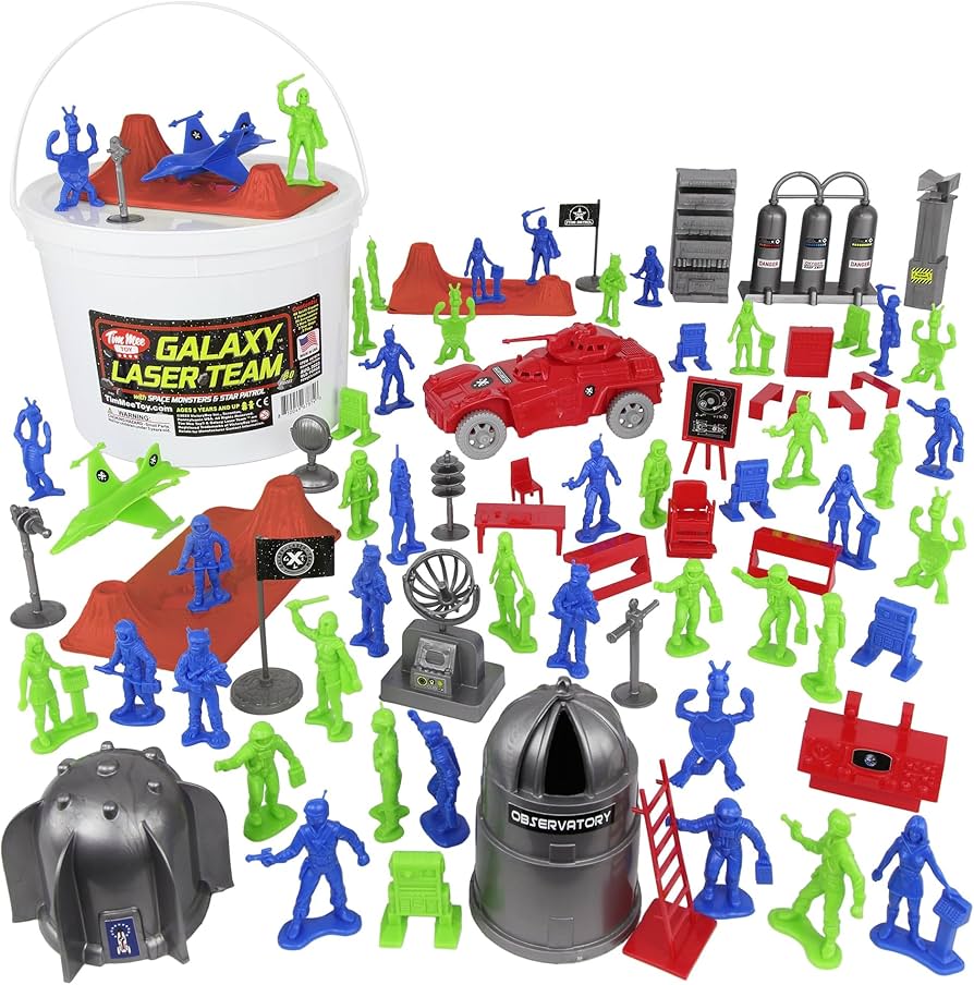 Amazon.com: Tim Mee Galaxy Laser Team Bucket - 80pc Sci-Fi Space