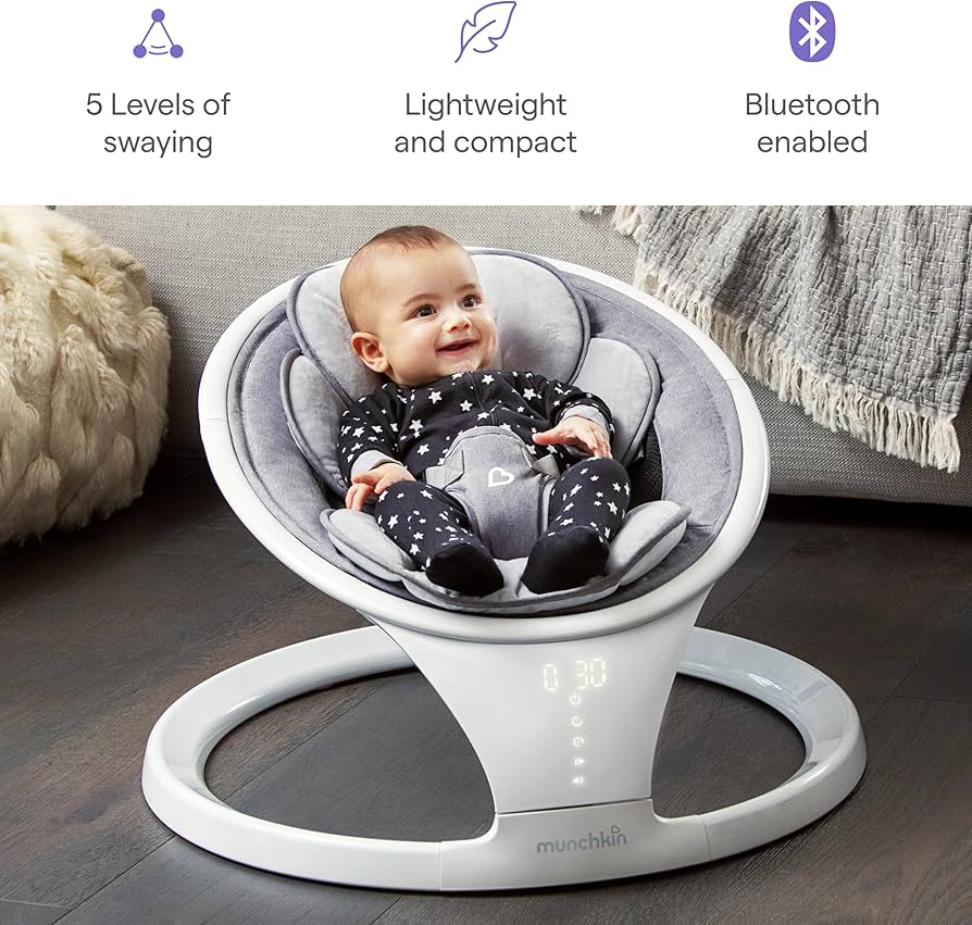 Amazon.com : Munchkin Electric Baby Swing, Portable and