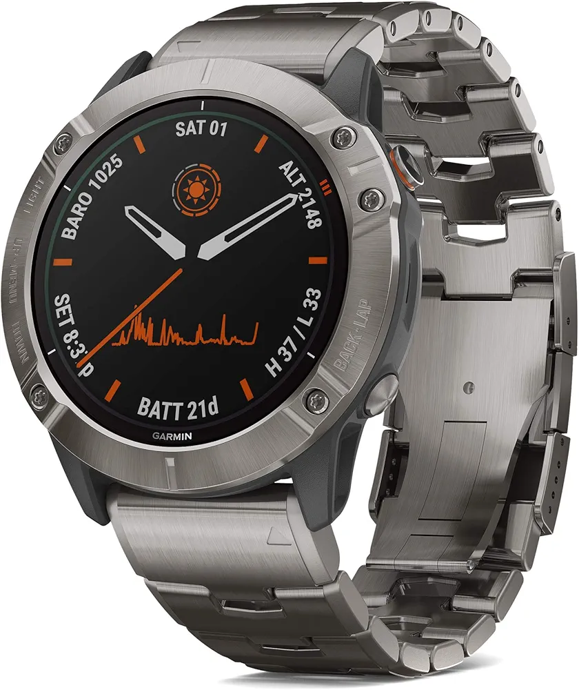 Amazon.com: Garmin Fenix 6X Pro Solar, Premium Multisport GPS