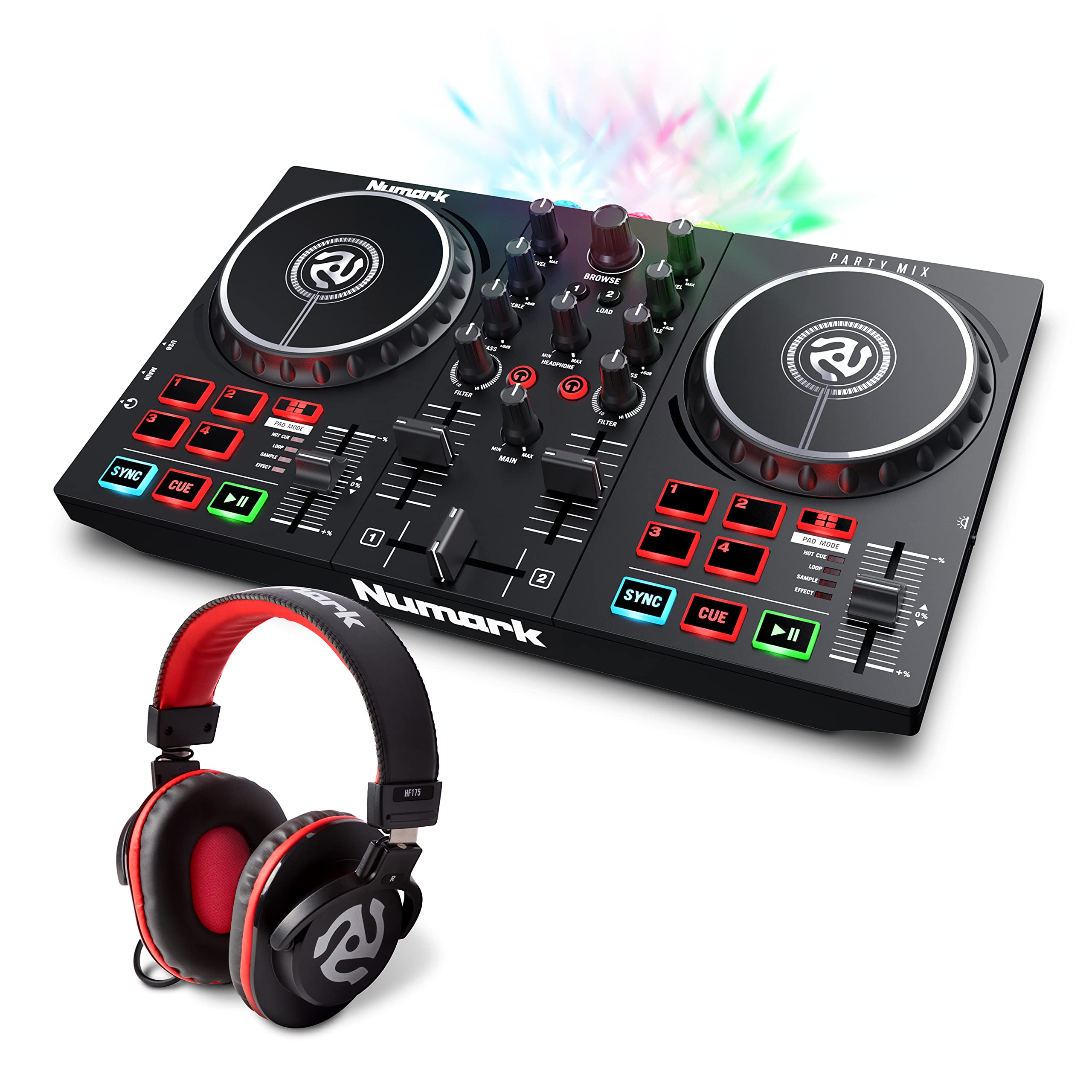 Numark Party Mix II - 2 Deck USB DJ Controller with Built-in Audio