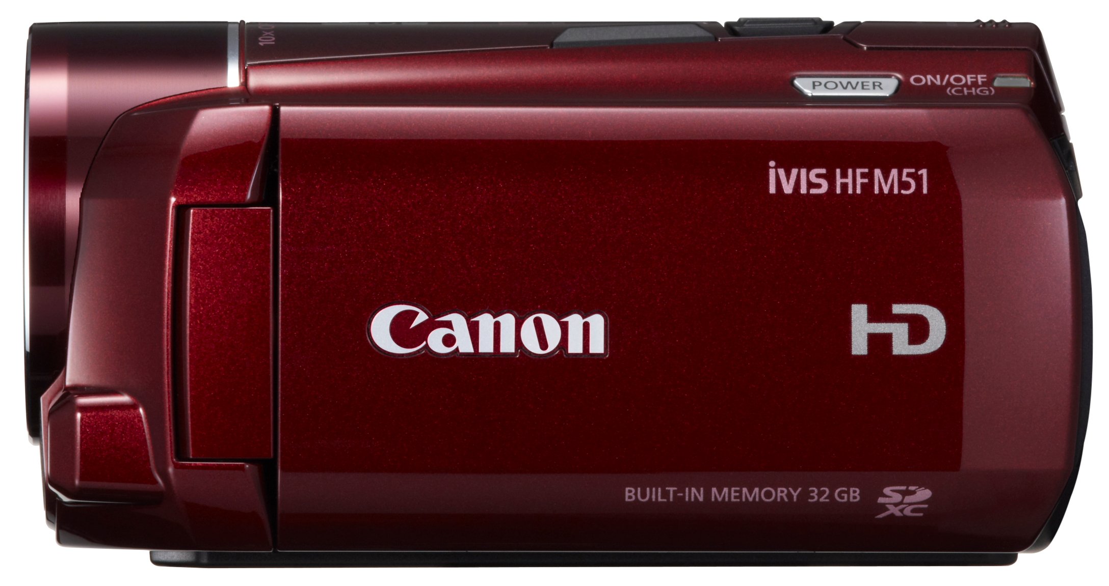 Amazon | Canon デジタルビデオカメラ iVIS HF M51 レッド 光学10倍