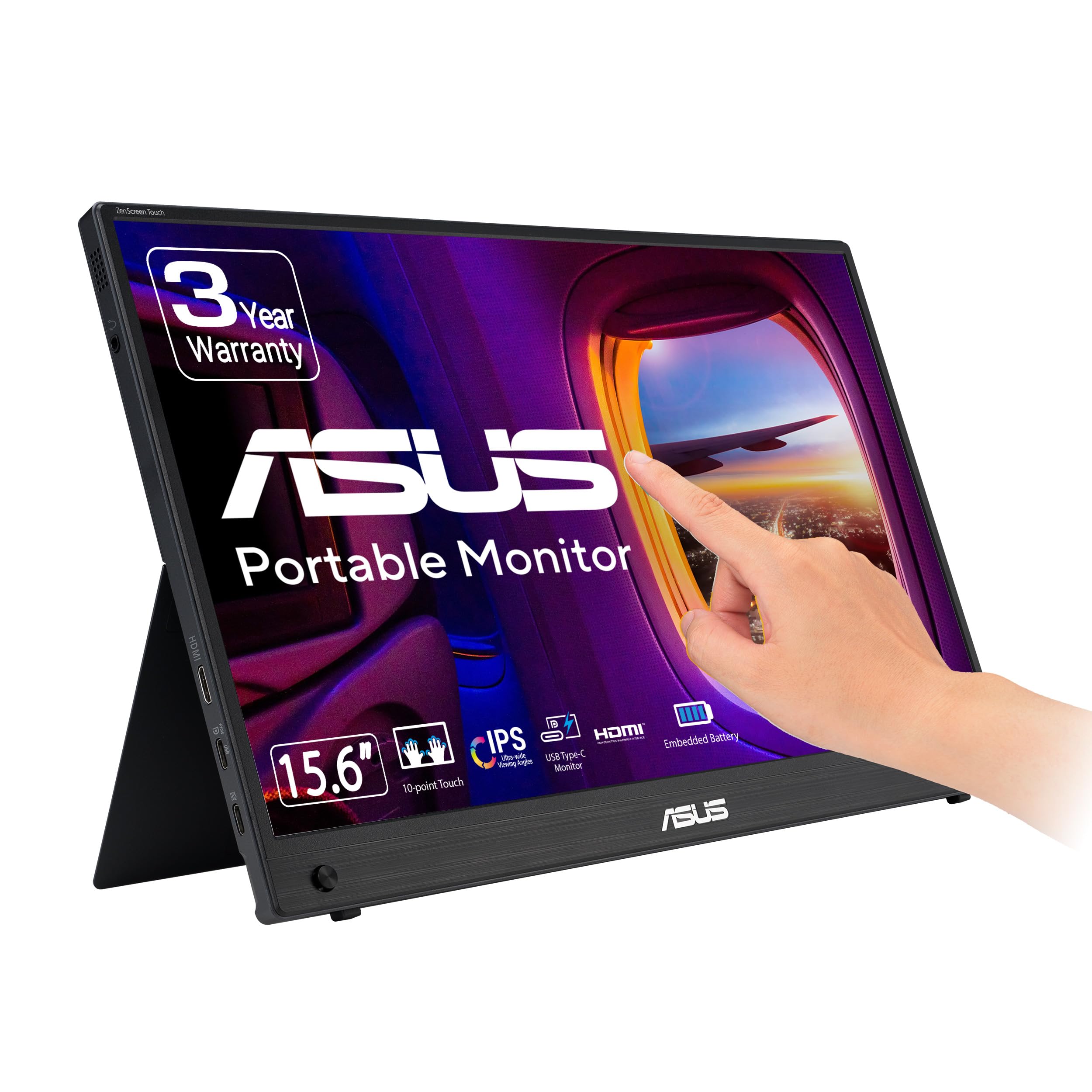 Amazon.co.jp: ASUS ポータブルモニター ZenScreen Touch MB16AMTR