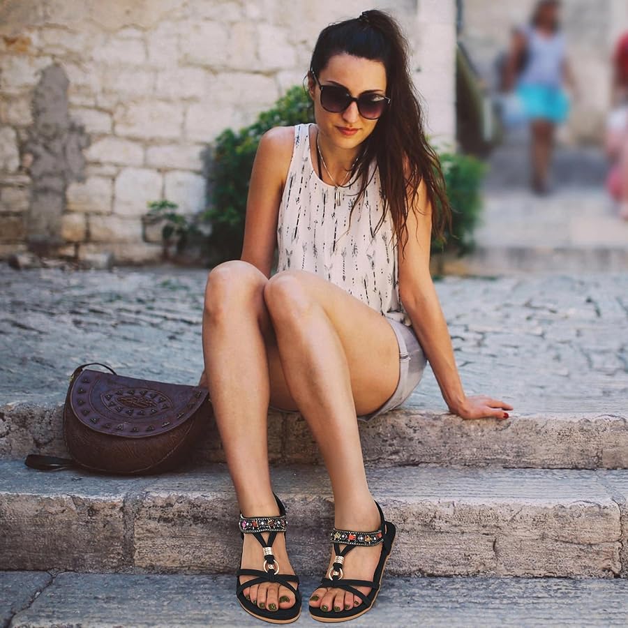 Amazon.com | Alicegana Women's Sandals Dressy Flat: Summer