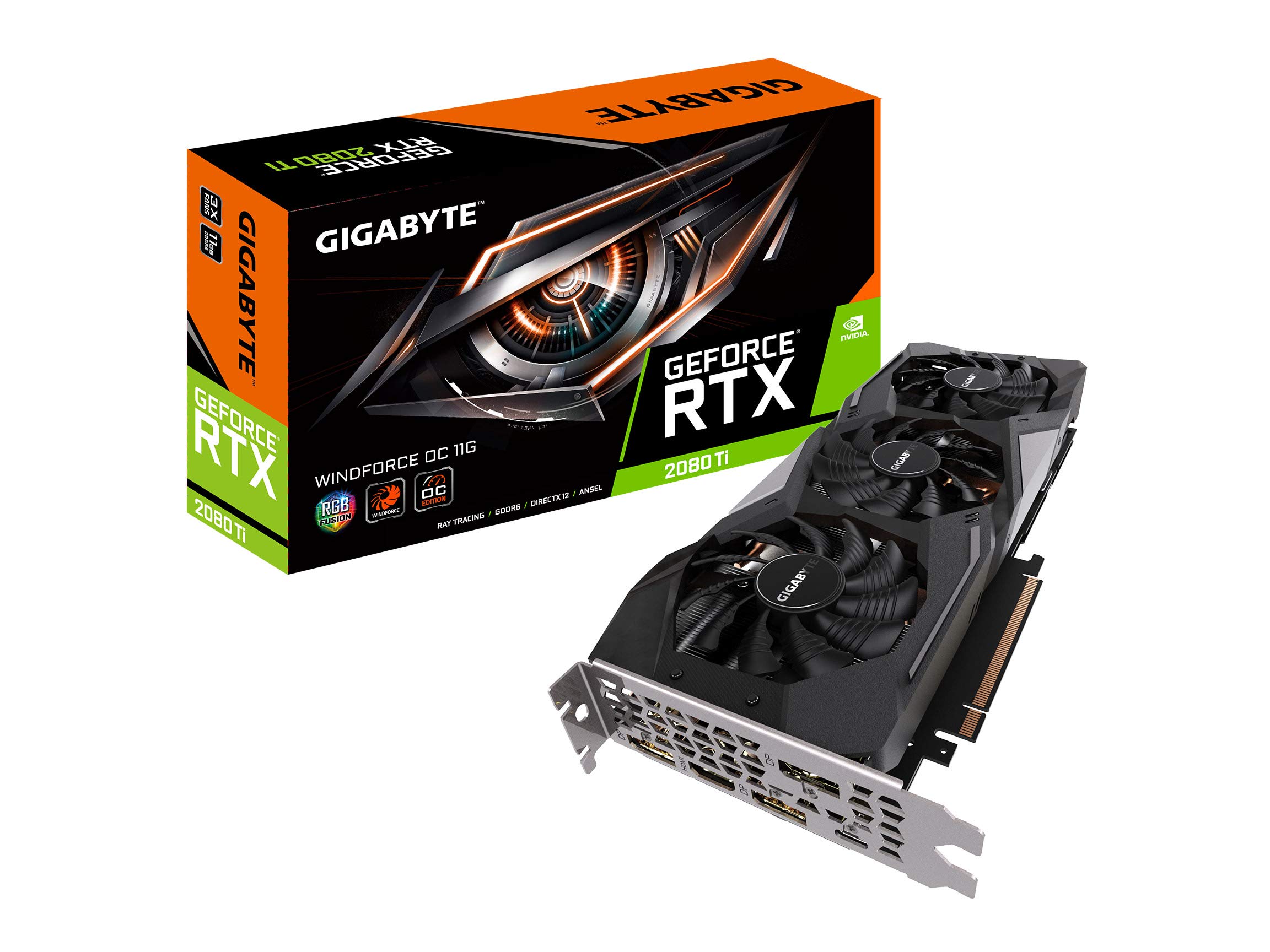 Amazon.com: GIGABYTE GeForce RTX 2080 Ti WINDFORCE OC 11G GDDR6