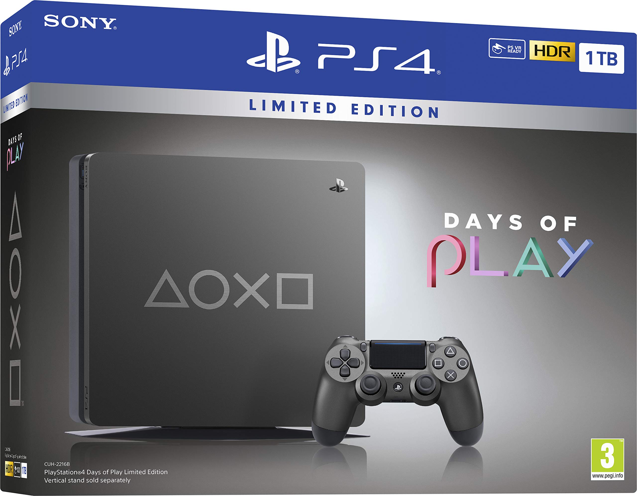 Amazon.com: Days of Play Limited Edition Steel Black 1TB PS4 (PS4