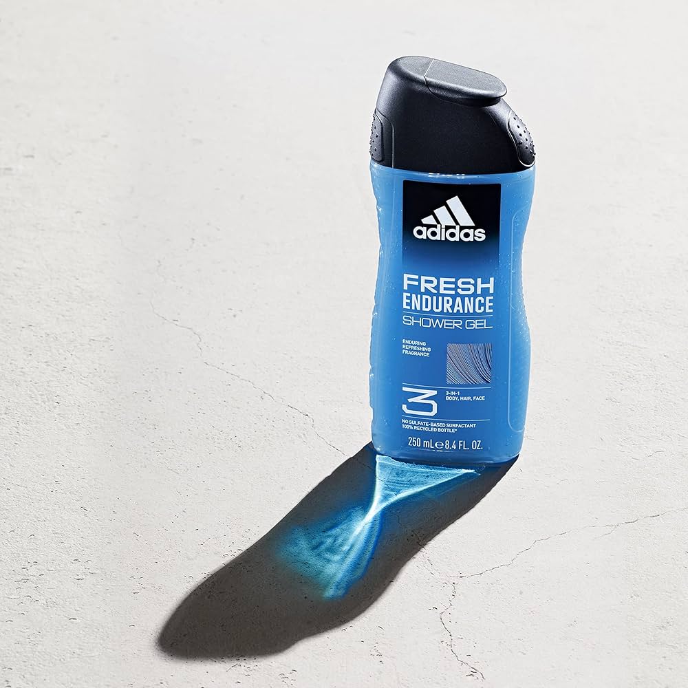 adidas, Fresh Endurance Gel douche 3 en 1 pour corps, cheveux et