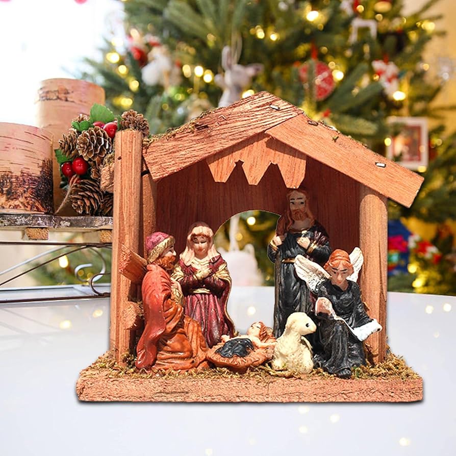 Amazon.co.jp: クリスマスのキリスト降誕のシーン クリスマス 人形