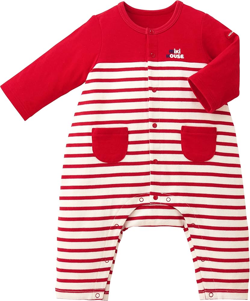 Amazon | 【 ミキハウス 】 カバーオール ロンパース 男の子 女の子