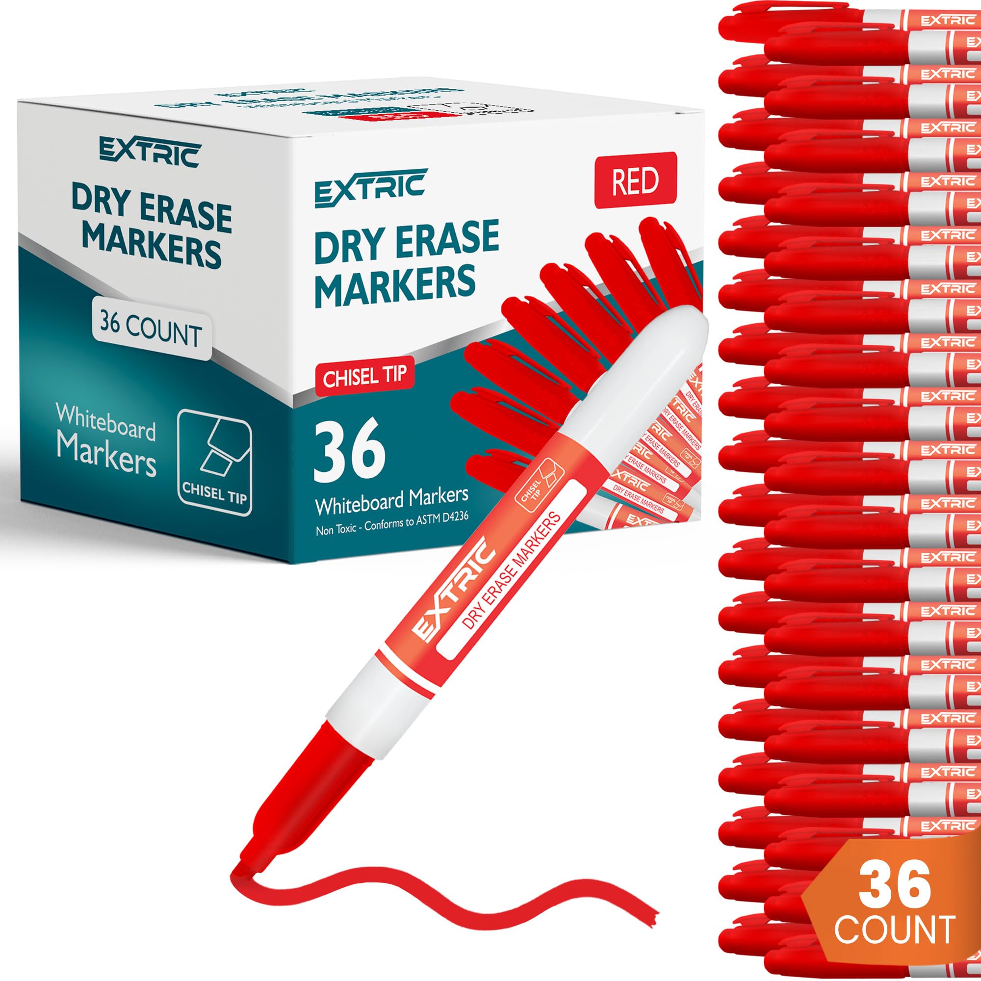 Amazon.com: EXTRIC Red Dry Erase Markers, 36 Count Whiteboard