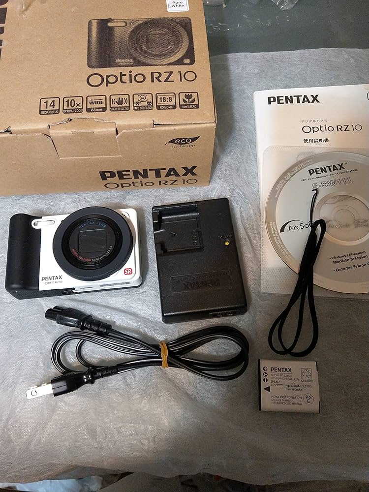 Amazon | PENTAX デジタルカメラ Optio RZ10 ピュアホワイト 1400万