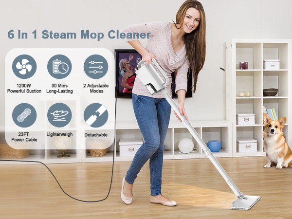 Amazon.com - Steam Cleaner, 6 in1 Rotated Steam Mop Cleaner with 2