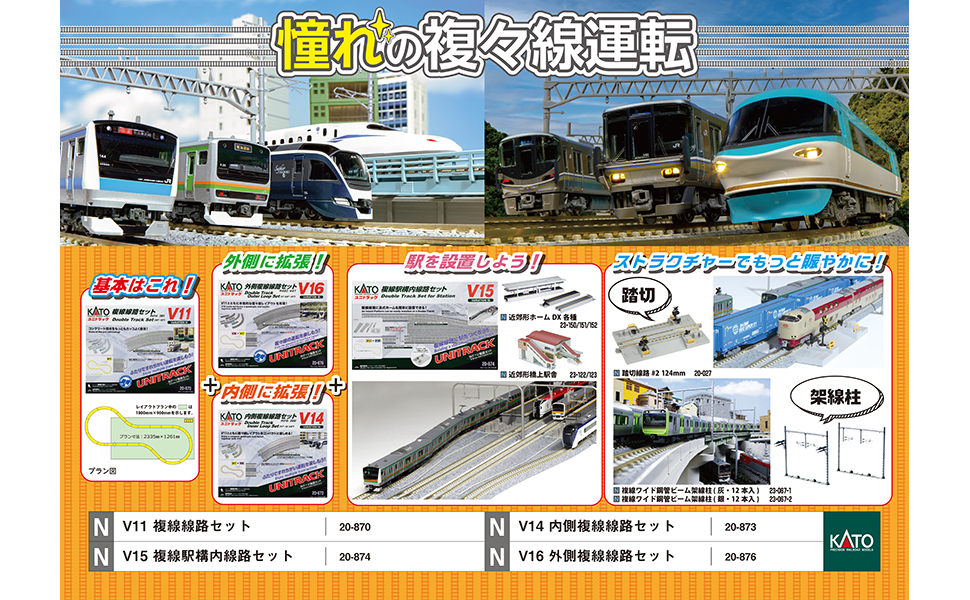 Amazon | KATO Nゲージ V11 複線線路セット R414/381 20-870 鉄道模型