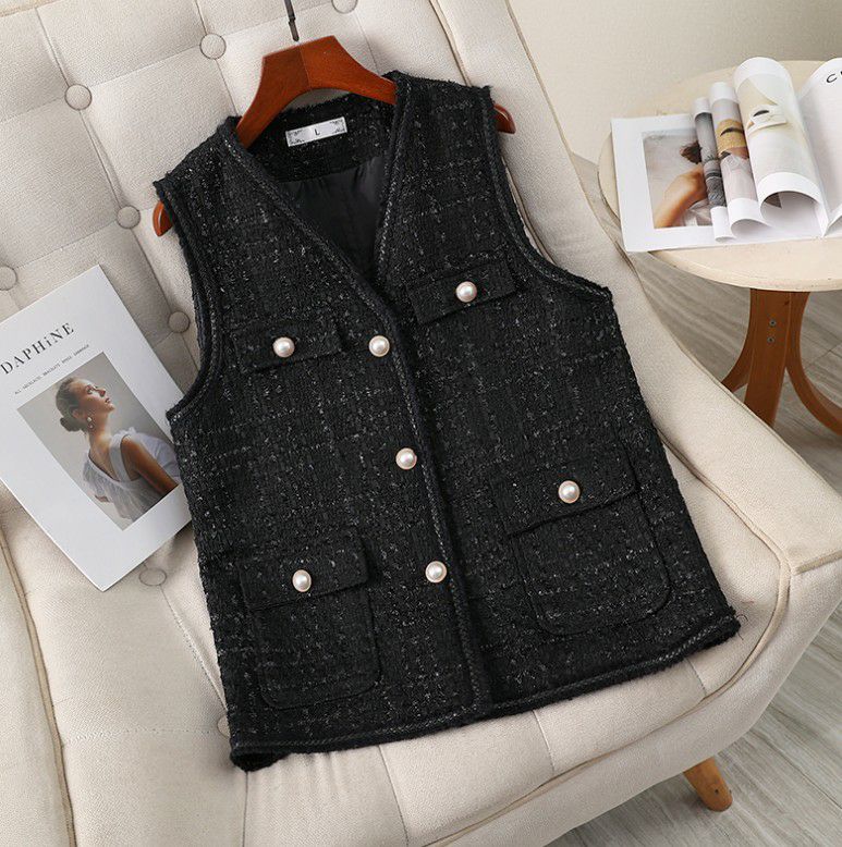 アーツ&サイエンス ARTS&SCIENCE ツィードベスト ボタンベストジレ