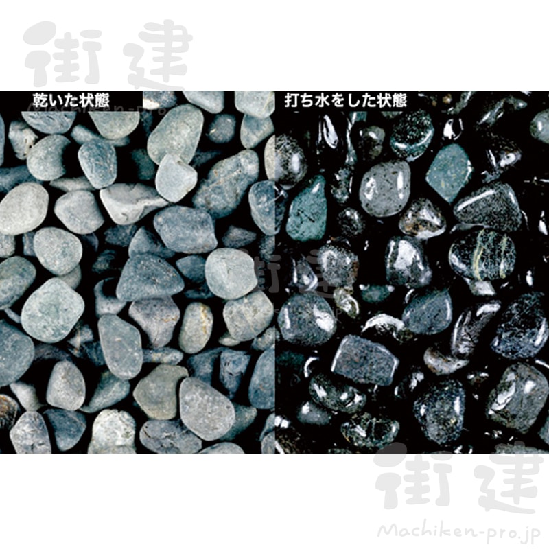天然黒玉石（旧：那智石） 2分（8～15mm） 20kg／袋 旭鉱末(2分（8