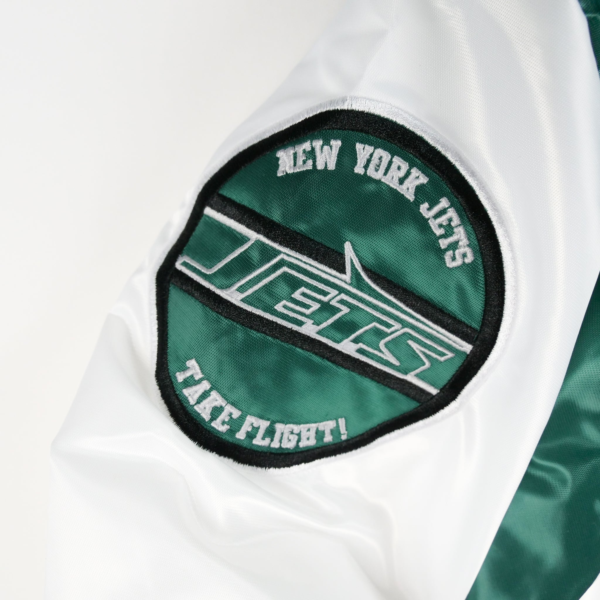 Starter NFL Satin Custom Exclusive Jacket New York Jets White