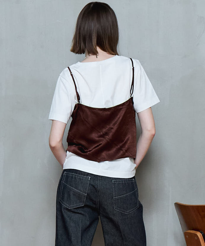 Lace Docking Satin Camisole